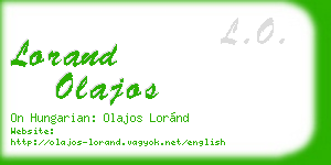 lorand olajos business card